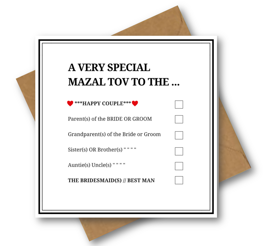 Wedding Day Tick Box